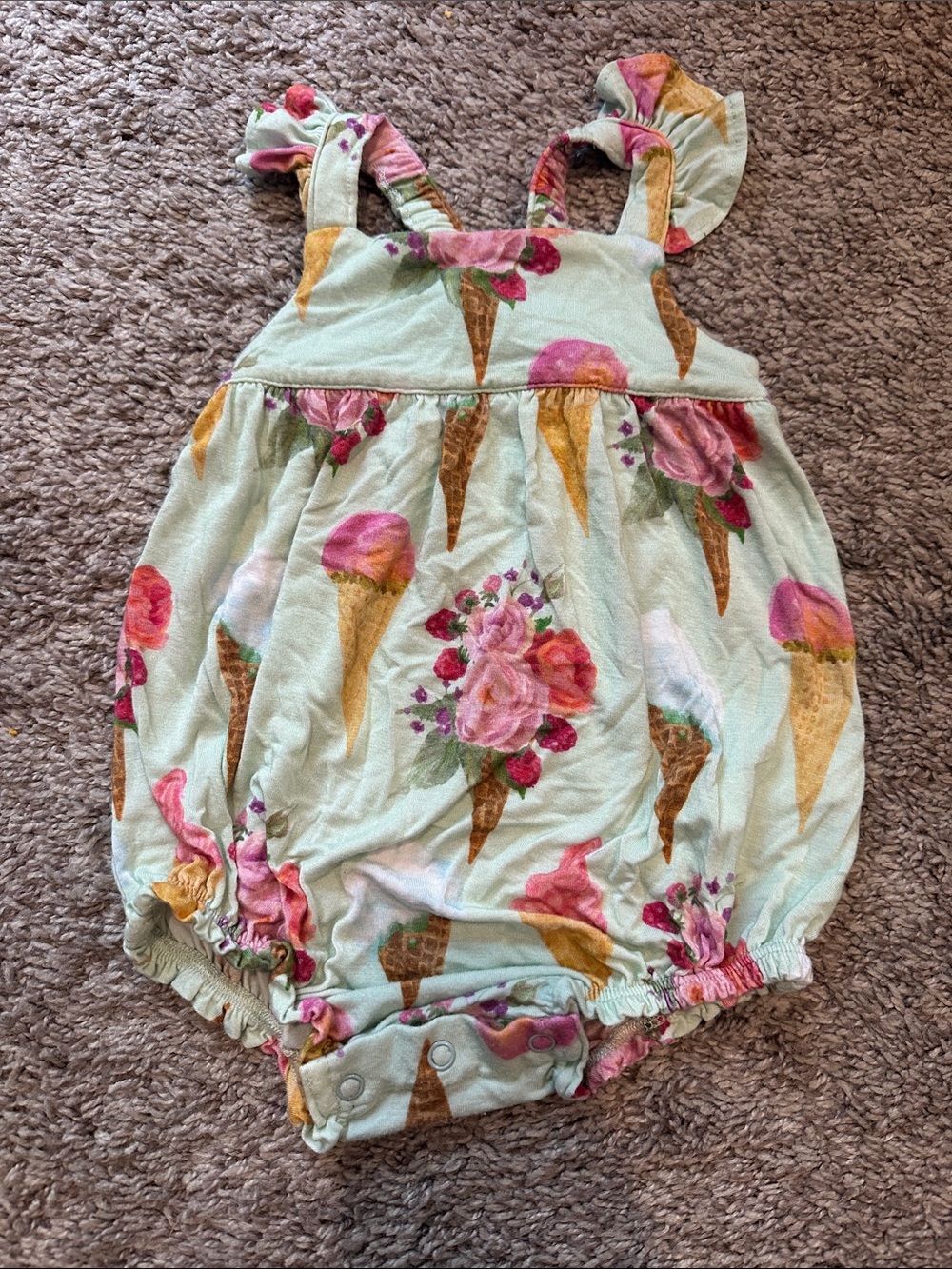 Posh Peanut 6-12mo Sophia Flutter Romper
